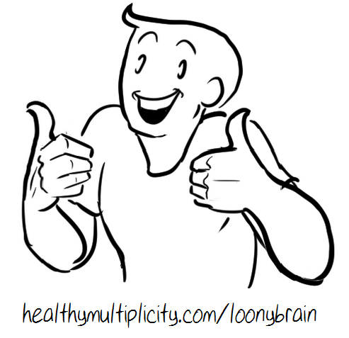 byeeeee A silly cartoon of LB's vessel, grinning and making a thumbs up.